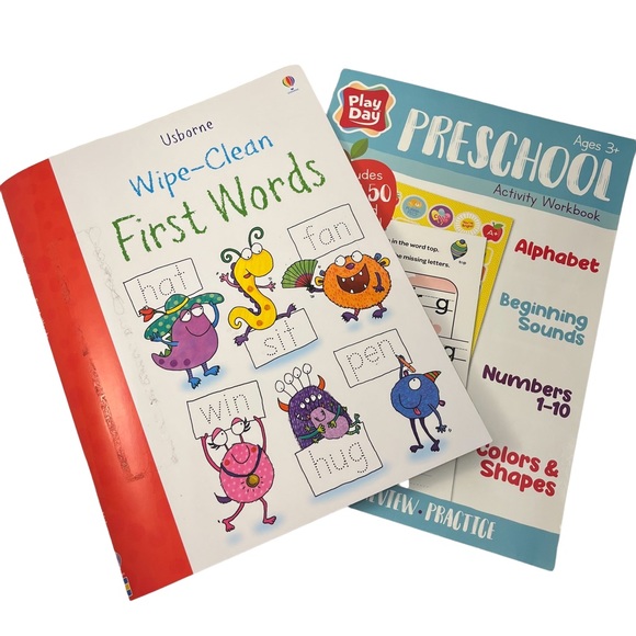 USBORNE Toys Usborne Play Day Dry Erase Workbooks First Sounds